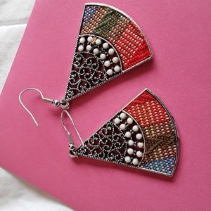 Earrings with alpaca metals & aguayo decor